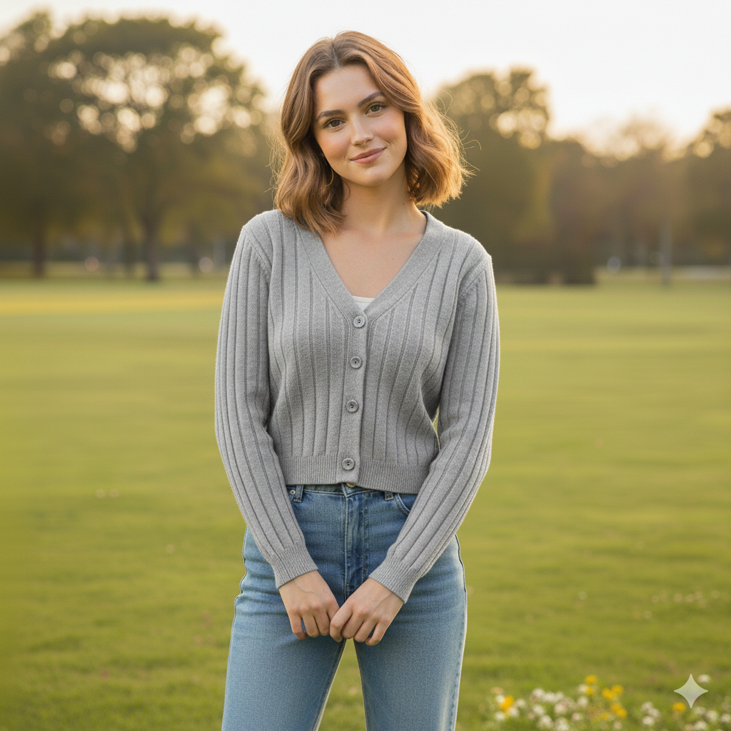 Valenzora | Damen-Strickpullover mit Schnürung und V-Ausschnitt