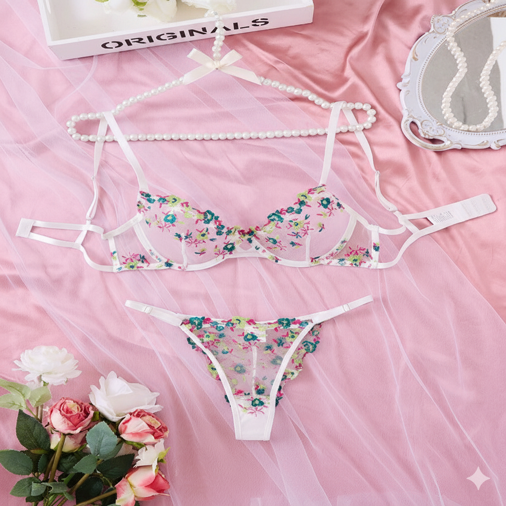 Valenzora underwear two-piece set with contrasting colors