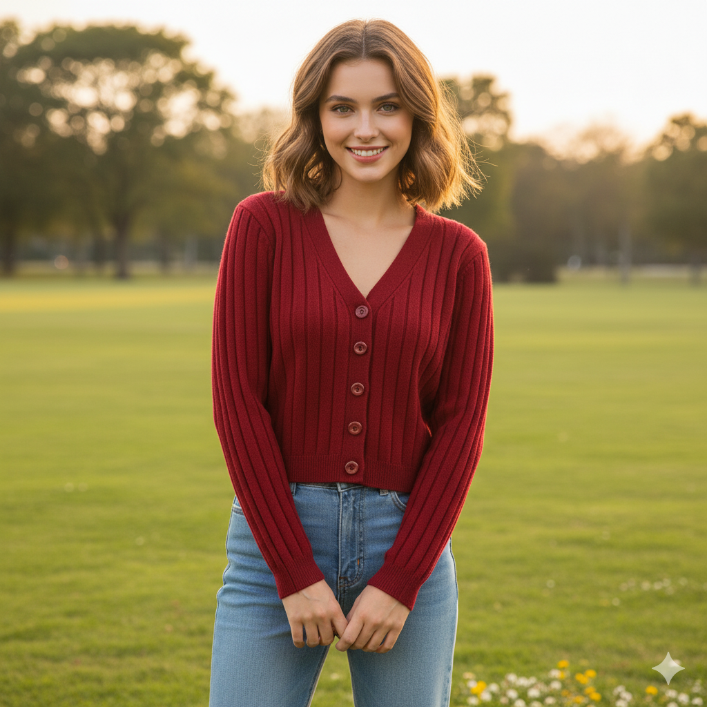 Valenzora | Damen-Strickpullover mit Schnürung und V-Ausschnitt