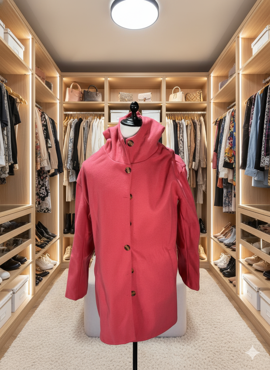 Valenzora - Women's Hooded Bone Design Coat