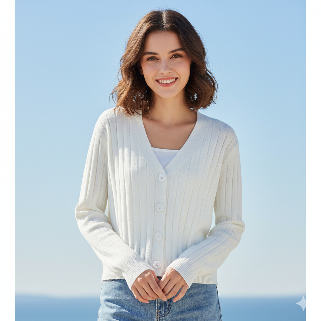 Valenzora | Damen-Strickpullover mit Schnürung und V-Ausschnitt