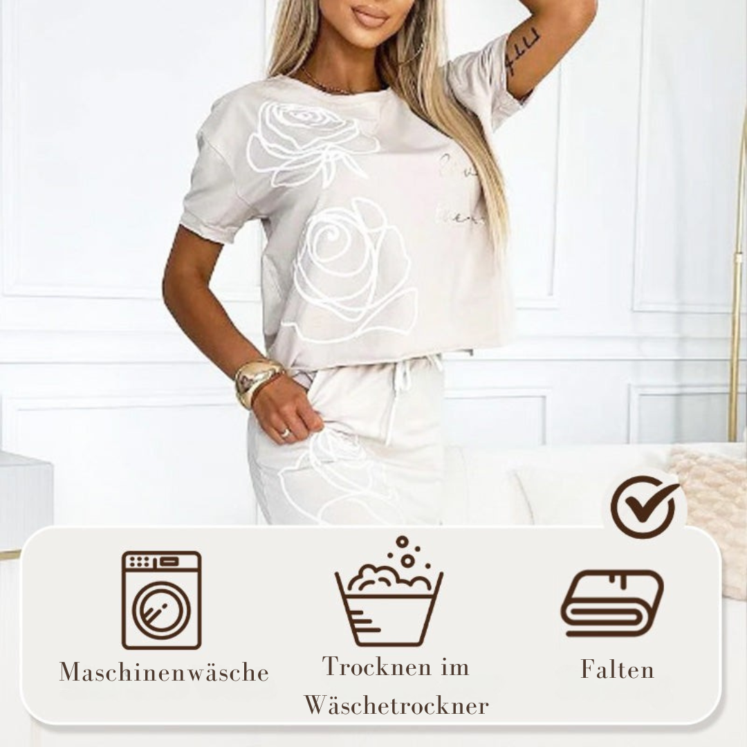 Valenzora | Elegant Two-Piece Set with Floral Pattern for Women