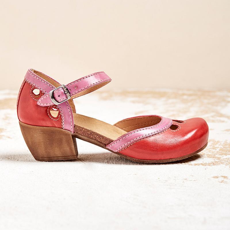 Valenzora | Toe sandals Comfortable block heels with ankle strap for women