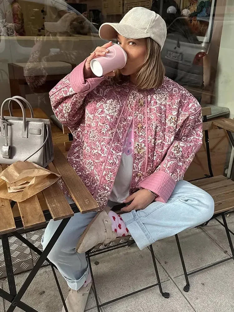 Valenzora – Gesteppte Blumenjacke für Damen für gemütliche Tage