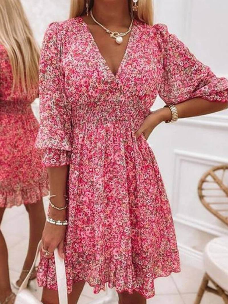 Valenzora | Boho Puff Sleeve Dress