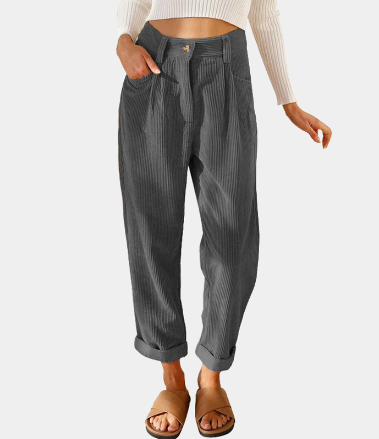 Damenhose in Cord-Optik