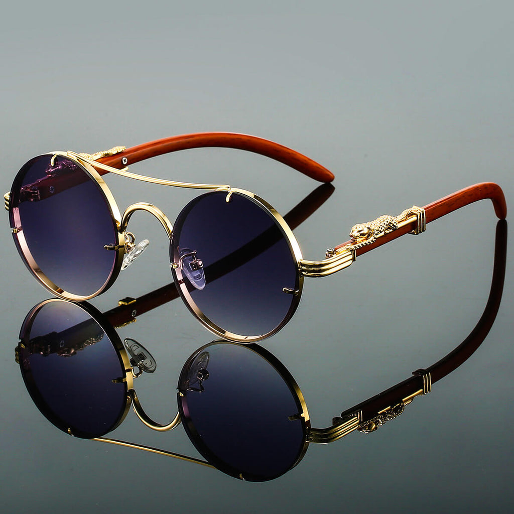 Valenzora | Oval Retro Sunglasses Made of Metal