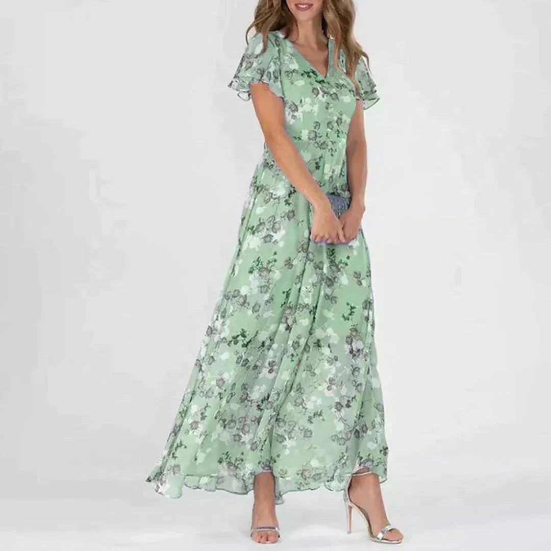 Valenzora | Elegant floral dress for festive occasions
