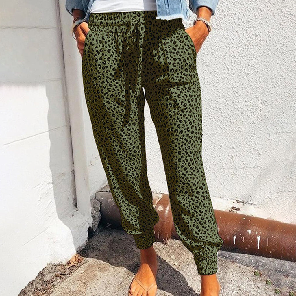 Valenzora | Stylish leopard print trousers for women