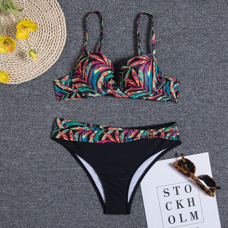 Valenzora - Floral Blue Bikini Set