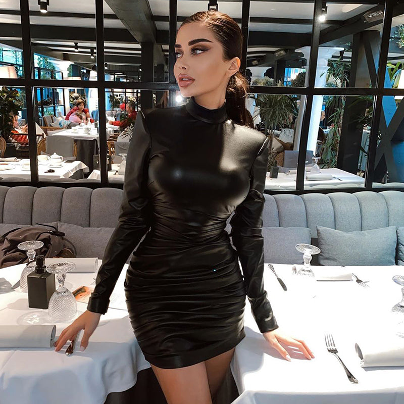 Valenzora | Chic Fit Leather Dress