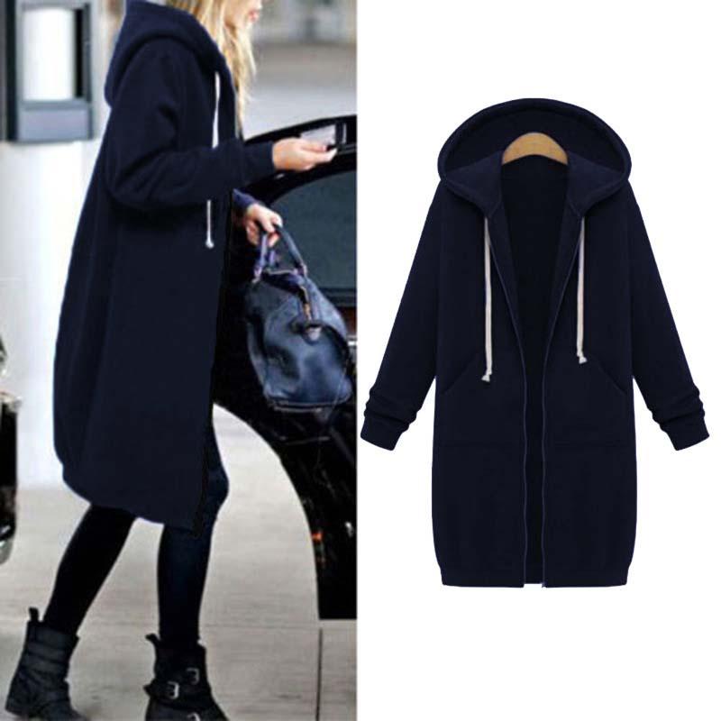 Winter-Kapuzenpullover mit Reißverschluss
