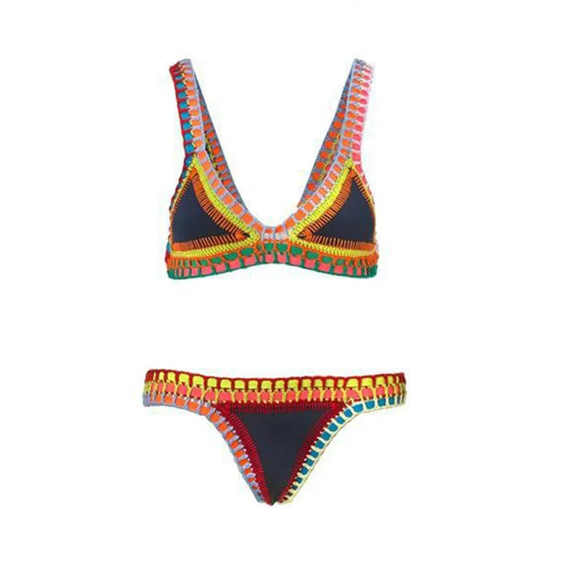 Valenzora | Sexy Bikinis Summer Women's Swimsuit Hand Crocheted Bikini Set Swimwear Beach Swimsuit Biquini Woman Monokini