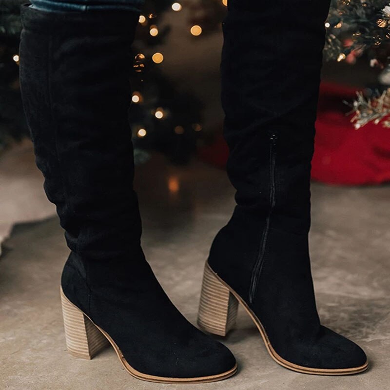 Valenzora - High-heeled knee boots for women