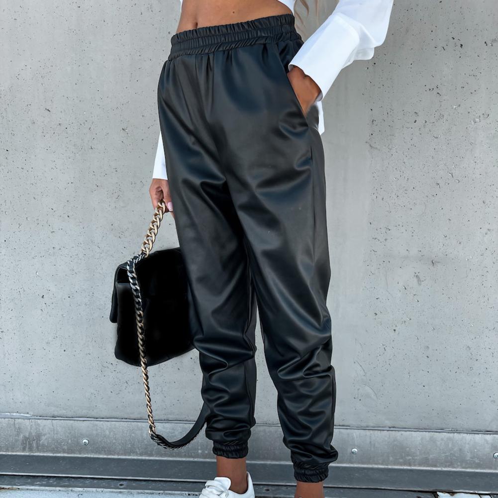 Valenzora | Stylische Jogginghose aus PU-Leder