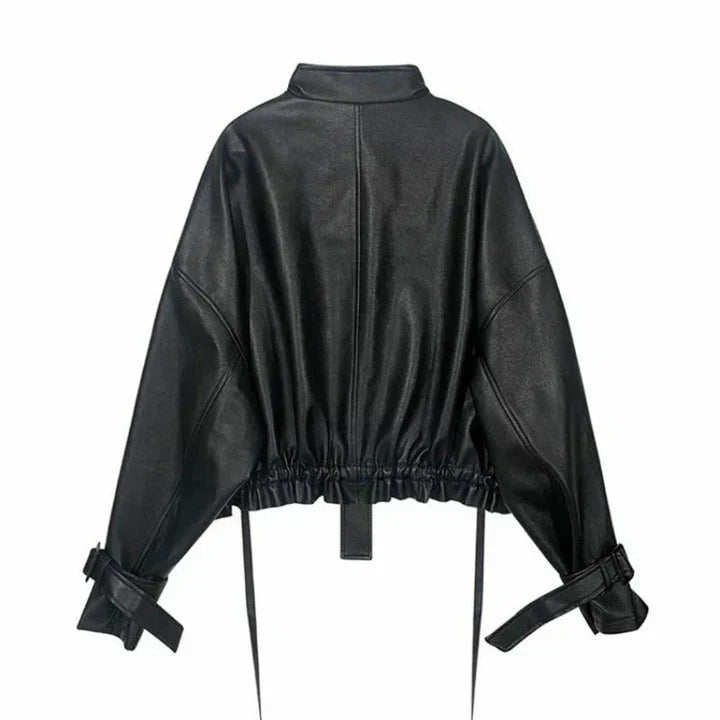 Valenzora | Women's Leather Jacket with Box Cut