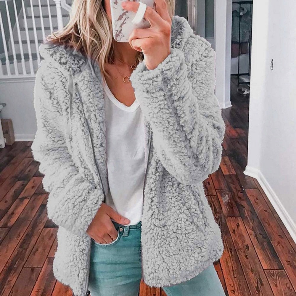 Valenzora | Soft hooded jacket for women