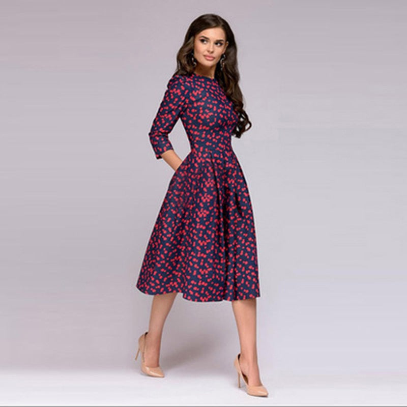 Valenzora Blumenkleid, Dreiviertelärmel