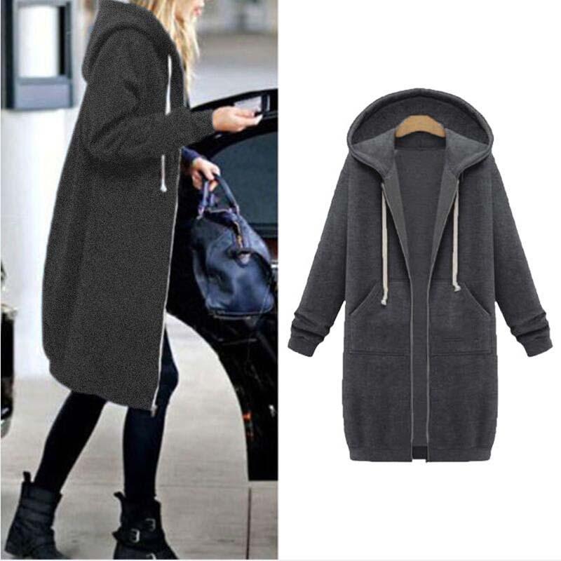 Winter-Kapuzenpullover mit Reißverschluss