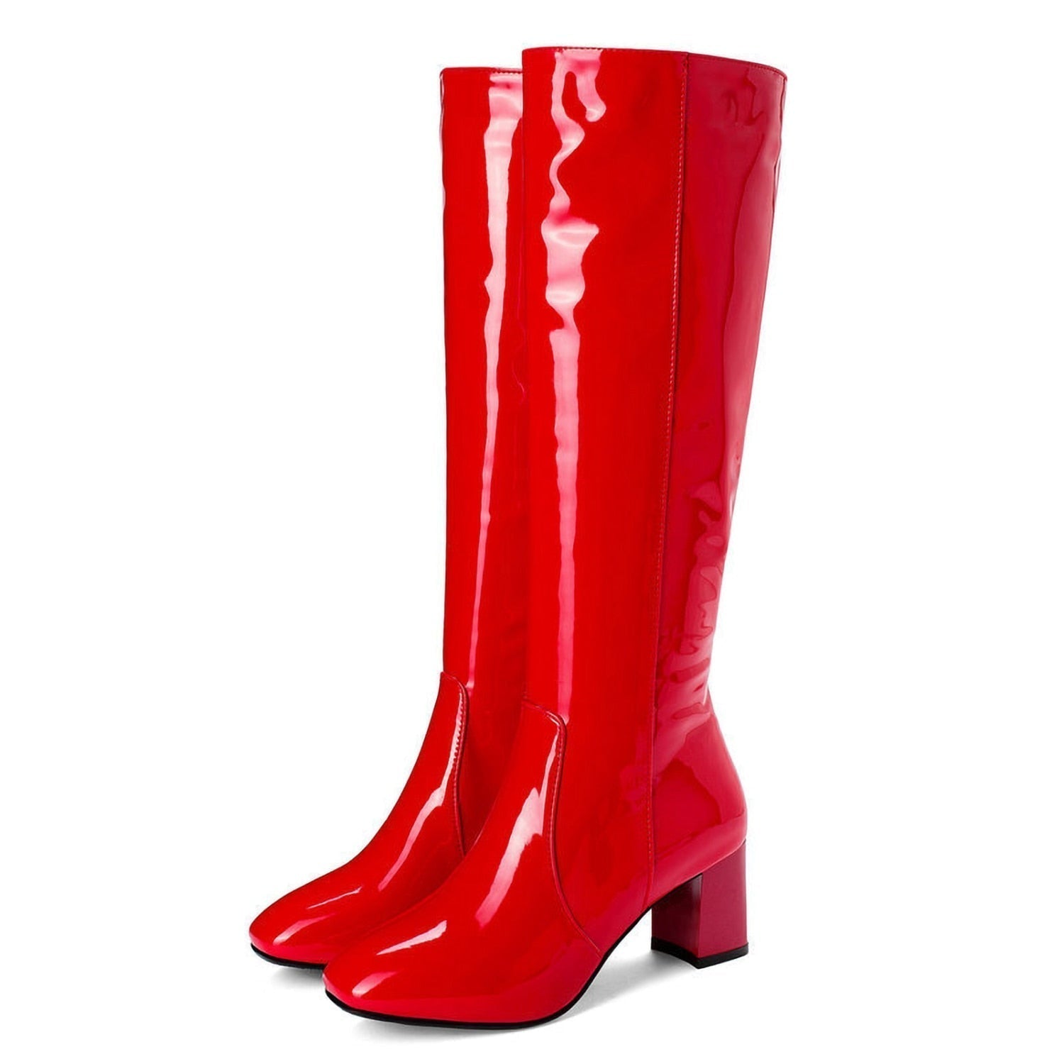 Valenzora | Ankle-high patent leather boots for women