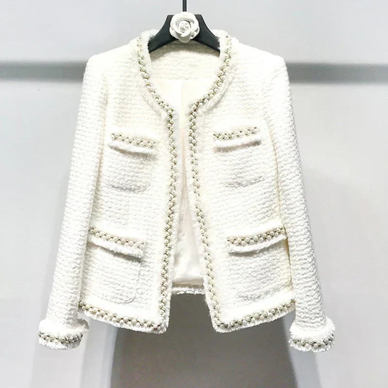 Valenzora | Weiße Tweedjacke für Damen