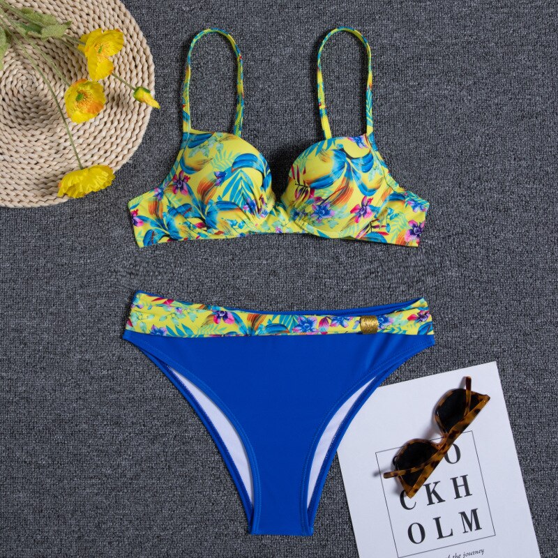 Valenzora - Floral Blue Bikini Set