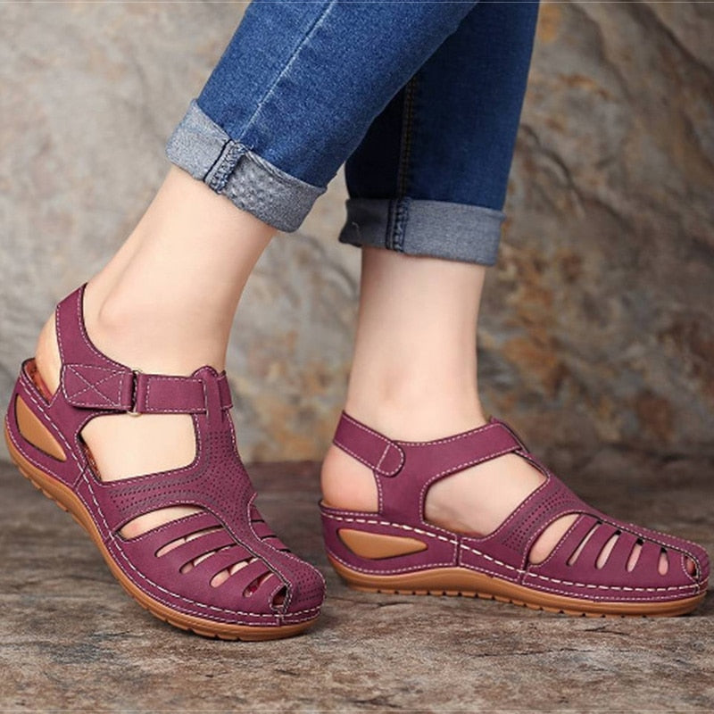 Valenzora | Closed Women's Velcro Sandals and Heels