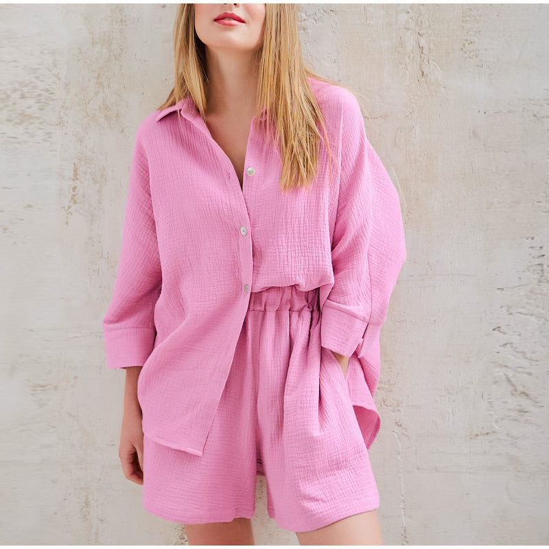 Valenzora LINEN TWO-PIECE SUMMER SET