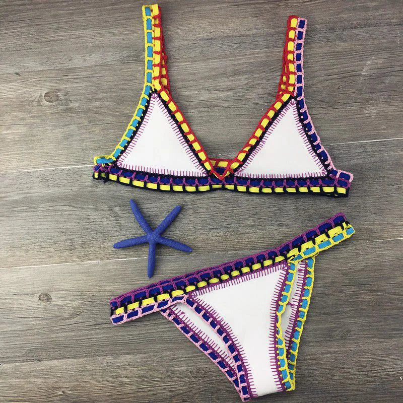 Valenzora | Sexy Bikinis Summer Women's Swimsuit Hand Crocheted Bikini Set Swimwear Beach Swimsuit Biquini Woman Monokini