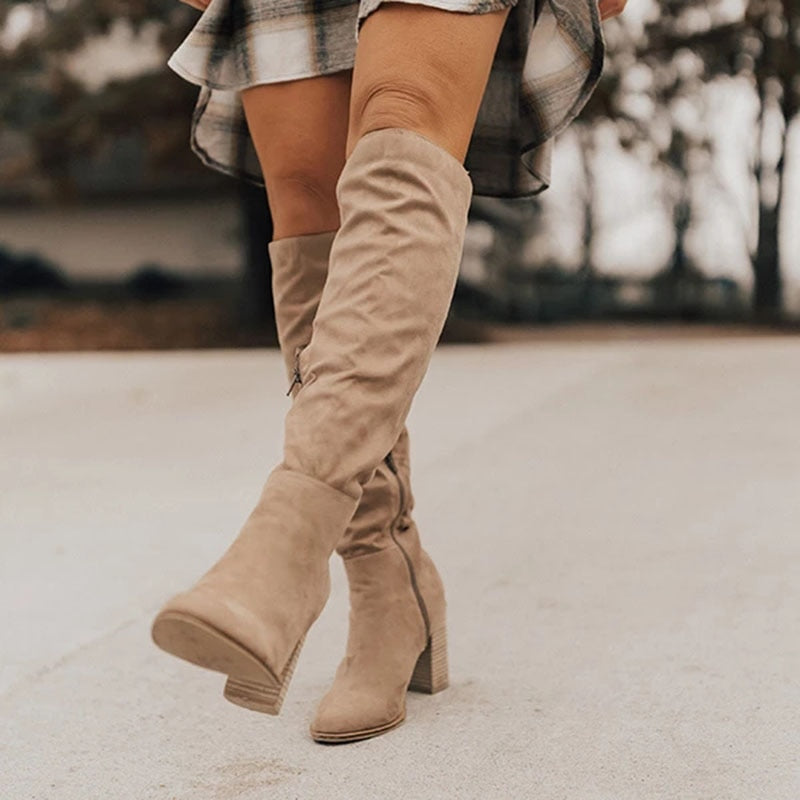 Valenzora - High-heeled knee boots for women