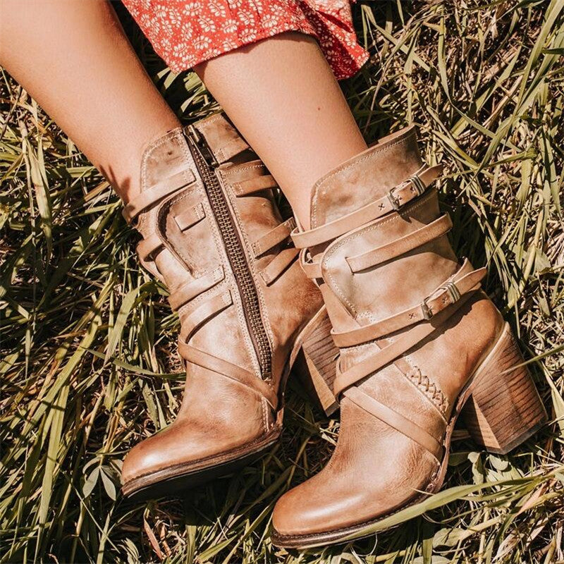 Valenzora – Damen Winterleder-Stiefeletten