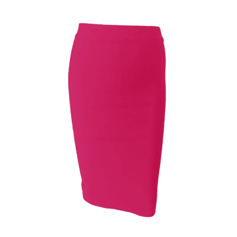 Valenzora | Wholesale Women's Summer Fashion Sexy Black Blue Orange Red Beige Bandage Skirt Designer A-Line Pencil Skirt 60cm