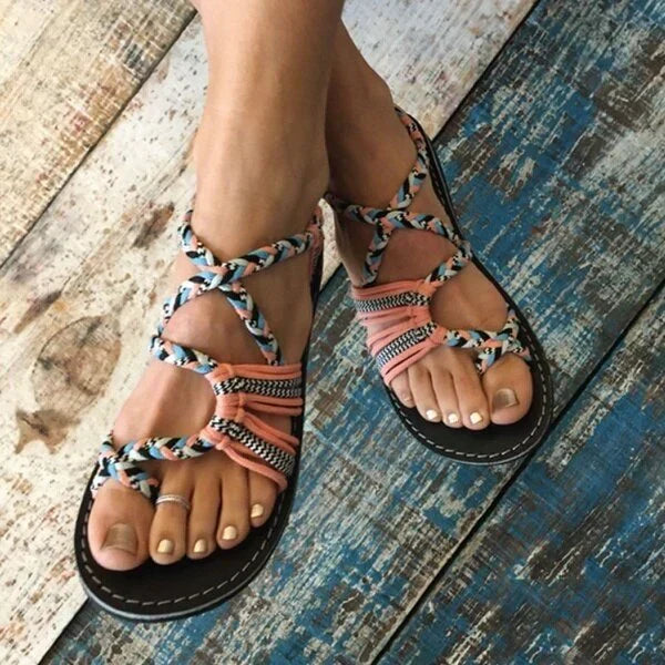 Valenzora | Stylish sandals with woven straps