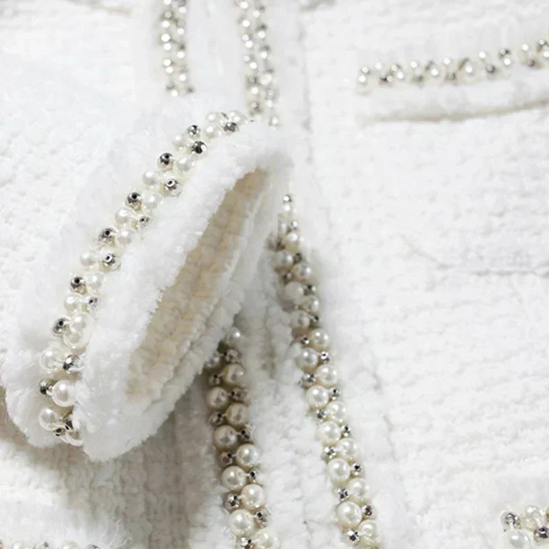 Valenzora | Weiße Tweedjacke für Damen