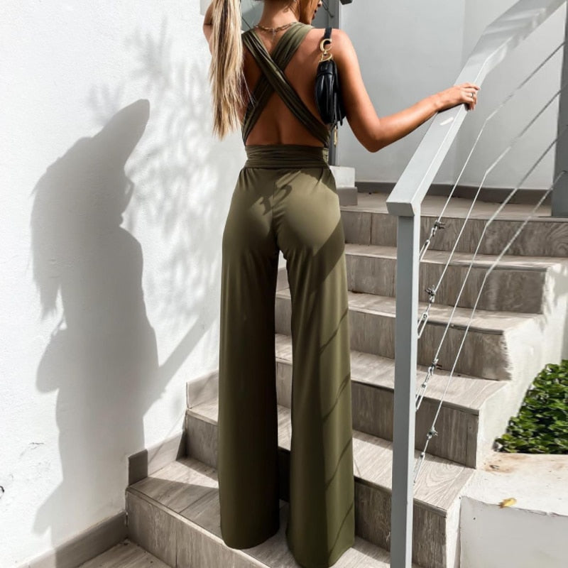 Valenzora - One-piece suit with cut-out straps