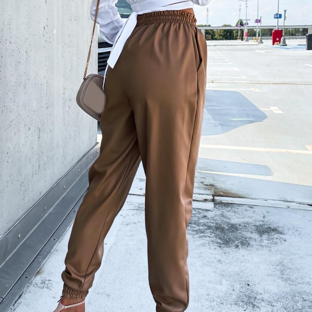 Valenzora | Stylische Jogginghose aus PU-Leder