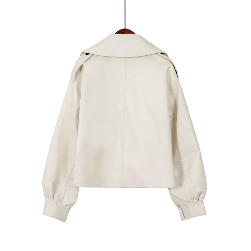 Leather coat for women