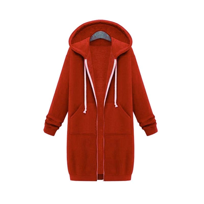 Valenzora | Long, stylish sweatshirt jacket