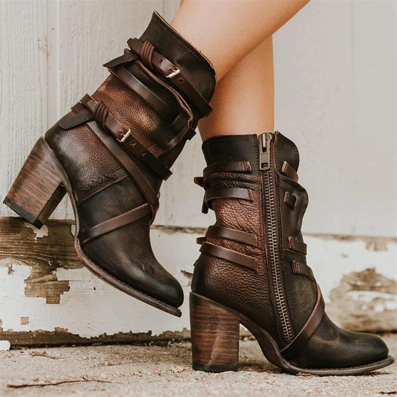 Valenzora – Damen Winterleder-Stiefeletten