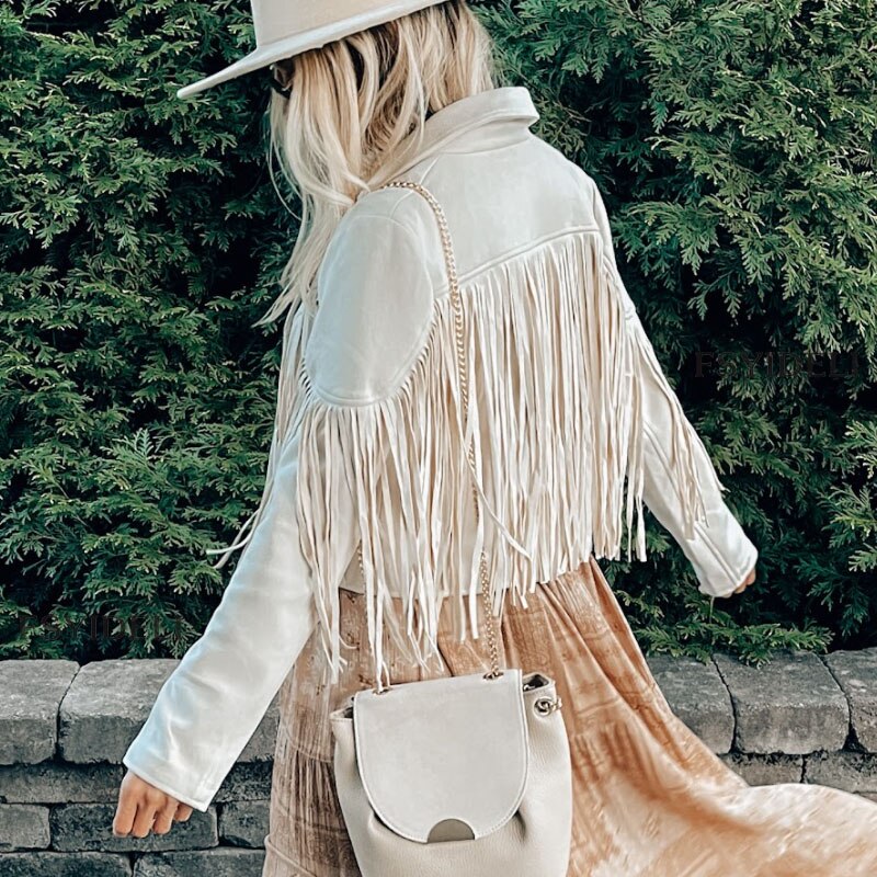 mit Fransen | Damen-Fransen-Cardigan für trendige Outfits