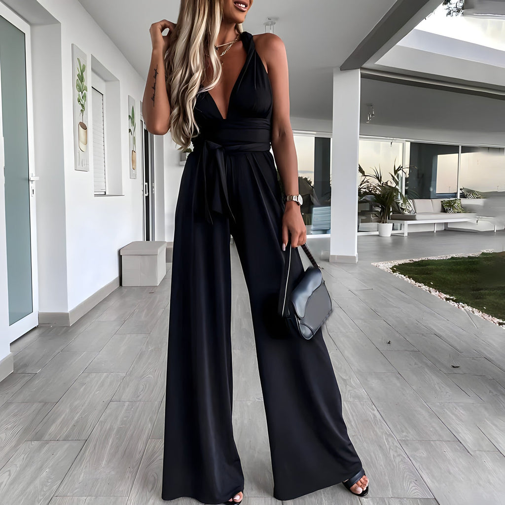 Summer jumpsuit with wide legs
