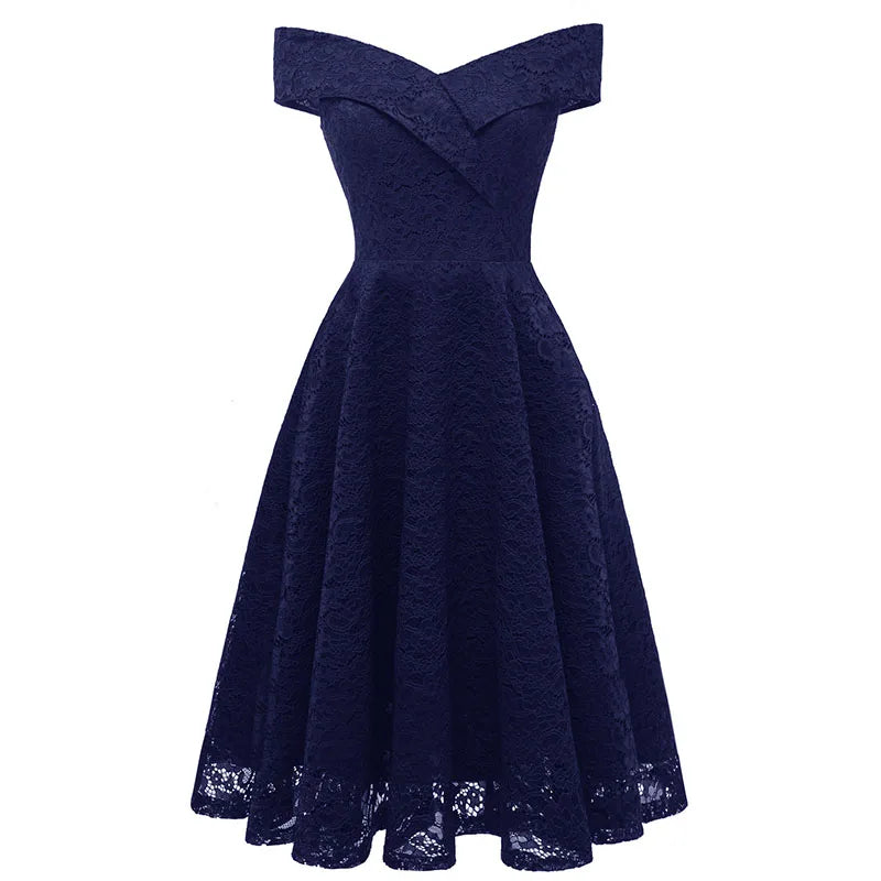 Valenzora | Off-the-shoulder, formal pleated midi dress