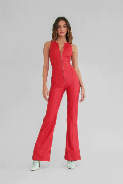 Valenzora | Hollywood Sweetheart Neckline Bodycon Jumpsuit – Stylish and Figure-Flattering