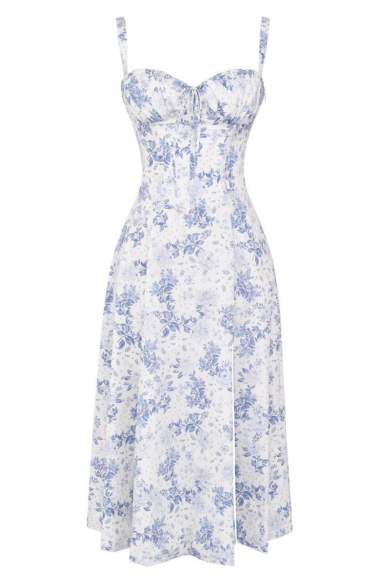 Valenzora - Florales Bustier-Kleid mit Taillenformung