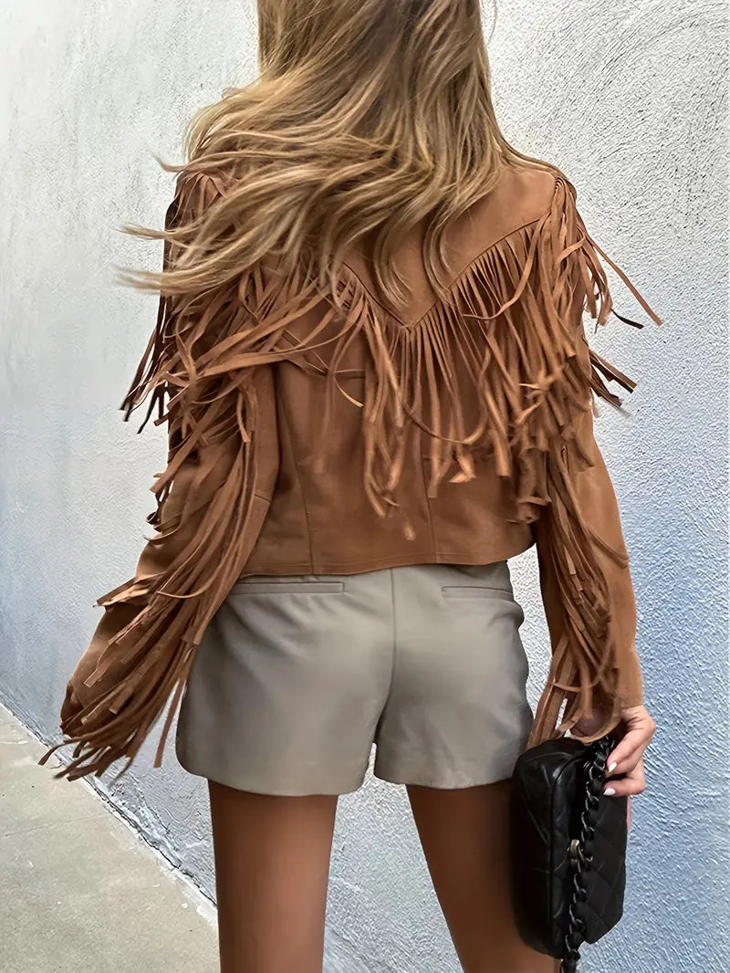 Valenzora | Suede jacket with fringes