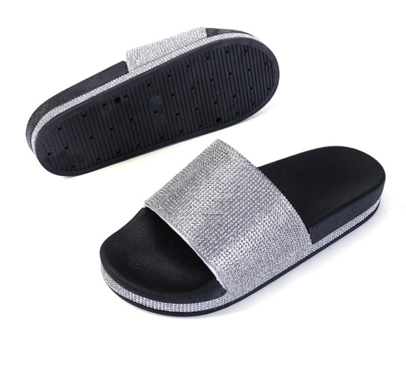 Valenzora | Crystal Diamond Trim Sandals