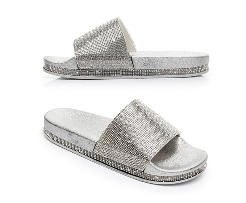 Valenzora | Crystal Diamond Trim Sandals
