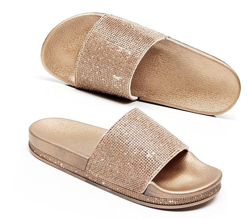Valenzora | Crystal Diamond Trim Sandals