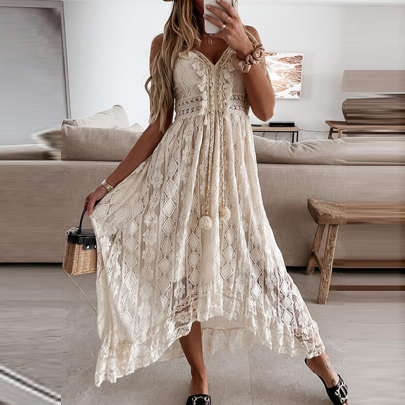 Valenzora | Spitzen-Boho-Flow-Kleid