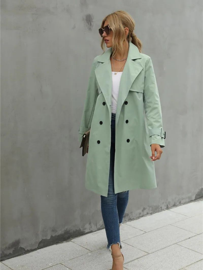 Valenzora and Winter Trench Coat Jacket Women